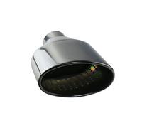 D'échappement Silencieux Embout D'échappement Universel Pour Voiture En Acier Inoxydable Poli Sortie Ovale Ou Roulée Inclinée(H0DJ3027f-L)