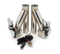 d'échappement Tuyau D'échappement Électrique SS304, 2 Pièces, 2.0, 2.25, 2.5, 2.75, 3 Pouces, Valve Découpe Électronique Kit Commande Interrupteur Embout Echappement(2.0inch)
