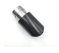 D'échappement Voiture Pour Cayenne Embout D'échappement Universel Trois Couches Noir Brillant Et Fibre Carbone 1 Pièce(73 IN 101 OUT)