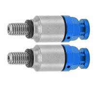 Décharge de Pression de Purge D'air de Fourche de Moto, 2pcs M5x0.8 Remplacement de Soupape de Décharge de Pression de Purge D'air de Fourche en Alliage D'aluminium pour CRF150R (Bleu)
