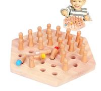 d'échecs à mémoire en Bois - de société éducatif en Bois avec 24 bâtons de Couleur, Jouet d'apprentissage | Parfait pour soirées en Famille, Adultes, Le cérébral, Le j