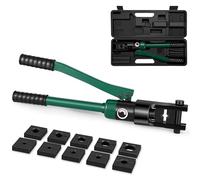 Dechengbao Pince à sertir hydraulique pour cosses de câble 16-240 mm², kit d'outils pour câbles de borne électrique avec 8 matrices (outil de sertissage 16-240 mm²)