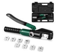 Dechengbao Pince à sertir hydraulique pour cosses de câble 6-70 mm², kit d'outils pour câbles de borne électrique avec 8 matrices (outil de sertissage 4-70 mm²) (YQK70(4-70mm² Crimping Tool))