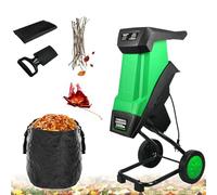 Déchiqueteuse à bois électrique avec sac de collecte de 50 L, broyeur robuste 4500 tr/min, capacité de coupe de 40 mm pour un nettoyage facile en extérieur, parfait pour l'entretien de la cour