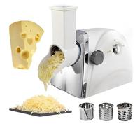 Déchiqueteuse à fromage électrique - Râpe rotative 300 W avec 3 lames en acier inoxydable, efficace et facile à nettoyer pour la cuisine ou une utilisation commerciale
