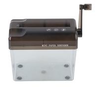 Déchiqueteuse à Papier Manuelle Déchiqueteuse à manivelle compacte Portable pour Bureau à Domicile Mini déchiqueteuse en Silicone ABS A6 A4 Déchiqueteuse de Papier (Grise)