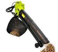 Déchiqueteuse à vide 3 000 W, 3 en 1 avec sac de collecte de 40 L, rapport de déchiquetage 16:1, outil puissant d'entretien de pelouse pour cour et terrasse