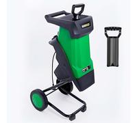 Déchiqueteuse De Jardin 2400W Avec Sac 50L, Broyeur Silencieux Pour Branches 40mm Et Feuilles, Broyeur Avec Roues Pour Déchets Verts, Idéal Pour Nettoyage, Compost Et Entretien