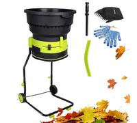 Déchiqueteuse De Jardin 2500W Avec Roues, Broyeur Électrique De Feuilles 8000RPM Sans Lame Sécurisée, Composteur 17:1 Avec Sac Pour Recycler Branches Et Déchets(Powercordx30m)