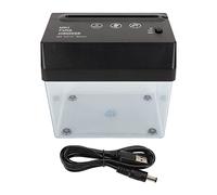 Déchiqueteuse De Papier USB Destructeur Électrique avec Ouverture Lettres Et Corbeille Transparente pour Bureau École Maison Alimentation Batterie