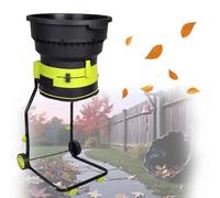 Déchiqueteuse Électrique 2500W Avec Bac, Broyeur De Feuilles De Jardin 8000RPM Sans Lame, Composteur Compact Et Sécurisé, Idéal Pour Recycler Feuilles Et Branches(Powercordx40m)