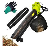 Déchiqueteuse électrique de jardin avec sac de collecte et roues pour l'entretien de la pelouse