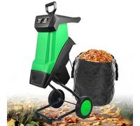 Déchiqueteuse électrique de jardin et broyeur de bois, broyeur de feuilles puissant avec sac de collecte, protection contre les surcharges pour pelouse et jardin
