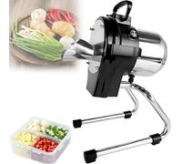 Déchiqueteuse électrique multifonction pour légumes 110 W 6000 tr/min, épaisseur réglable de 1 à 5 mm, facile à nettoyer pour oignon vert, piment, poireau, fruits
