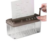 Déchiqueteuse Portable,Coupe-Documents Compact Avec Manivelle À Main | Destructeur De Documents Personnels,Pour Protection De La Vie Privée Bureau École Université Student House Appartement