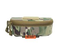 DECHO-C Tactical Molle Lunettes de soleil étui rigide avec clip avec fermeture à glissière Lunettes de soleil étui de transport Anti-Shock Goggle Pouch