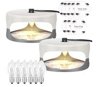 Dechoga 2 Pièces Piège à Puces, Piège à Puces La Maison 6 Ampoules 8 Disques Adhésifs,Anti-Parasitaires,Anti-Puces, Piège à Puces et Punaises De Lit,Piège à Puces Enfants Et Animaux Domestiques