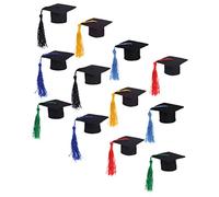 DECHOUS 1 Jeu Mini Chapeau De Docteur Hauts De Forme De Petit Gâteau De Diplômé Décorations De Cupcakes De Golf Boire Gland Accessoires Photo Graduation Cap Bouteille Confiserie 12 Pièces