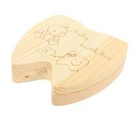 DECHOUS 1 Pièce Coffret Préservation des Dents de Bébé Enfants Français caisse rangement caisse de rangement lightbox gouttière porte-fée des dents collecte de dents en bois