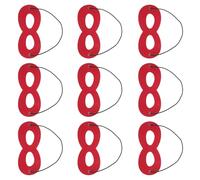 DECHOUS 10 pièces Masques Super-héros Feutre pour Garçon Fille Lot de Rouge Accessoires de Costume pour Fêtes Déguisées Confortables et Faciles à Porter Décorations Colorées pour