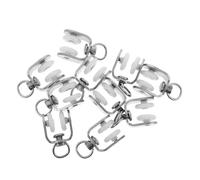 DECHOUS 10 pièces roulettes de Rail Métal pour Rideaux Poulies Latérales pour Tringles à Rideaux Accessoires de Décoration Maison et Bureau Montage Facile Fonctionnement Fluide