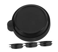 DECHOUS 10 pièces sous Plat pour Pots de Fleurs Plastique avec Poignée Coupelle pour Plantes de Diamètre Noir