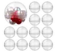 DECHOUS 100 Pièces Mini Boule Plastique Transparente À Remplir 1.2"/ 3.2 cm Boule De Noel Transparente Sphere Plastique pour Distributeur De Bonbons Gumball Machines