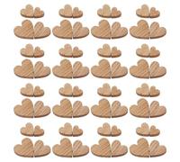 DECHOUS 100 Rondelles de Bois de Cœur Vintage Mix 6/8/10/12 MM Décorations Saint-Valentin DIY Loisirs Créatifs Kit de Bricolage pour Fête et Décoration Romantique