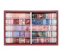DECHOUS 100 Rouleaux Ruban Adhésif Décoratif Washi en Papier, Motifs Variés Colorés, Autocollants Scrapbooking DIY pour Journal Intime, Décoration Agenda Créative et Facile à Utiliser