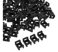 DECHOUS 100pcs Supports de Selle en Abs pour Fixation de Câble Électrique Compatibles Clips Câbles Base Noire Polyvalente pour Gestion de Domestique