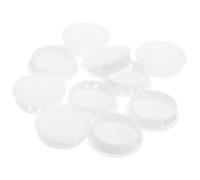 DECHOUS 10pièces Bouchons Plastique Rond Blanc Cache Trou Meuble Kit Snap Fit pour Meubles Tables Chaises Armoires Obturateur Vis Panels