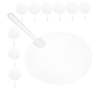 DECHOUS 10pièces Éventails à Main Ronds Éventails Blancs DIY pour Performances Décorations Et Activités Été Accessoires pour Danse Et Art