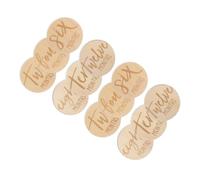 DECHOUS 12 Pièces Cartes Étapes Mensuelles Bois Rondes pour Double Face Disques Robustes pour Suivi Croissance et Photos Accessoires Pratiques pour Parents et Décoration Chambre