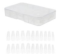 DECHOUS 120 Faux Ongles Transparents à Coller Capsules en Plastique Couvrantes Kit de Manucure à Domicile pour Femmes Tailles Variées Nail Art Facile et Personnalisation Complète