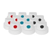 DECHOUS 12pcs Embouts de Buses de Peinture en Plastique pour Graffiti, Design Précis et Performance Artistique, Accessoires Portables pour Artistes et Femmes