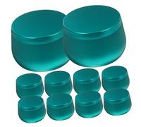 DECHOUS 12pièces Boîtes De Rangement Rondes Pots à Thé Boîtes à Bijoux Et Accessoires Contenants Hermétiques Émaillé Vert