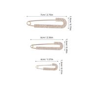 DECHOUS 12pièces Lot de Broches Épingles de Sûreté Cristal pour Femmes et Filles Broches Décoratives et Élégantes pour Pulls Robes et Chapeaux