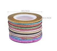 DECHOUS 14 rouleaux Rubans Autocollants Ongles Brillants Multicolores Bande Décorative Manucure DIY Auto-adhésive Accessoires Nail Art Faciles pour Femmes