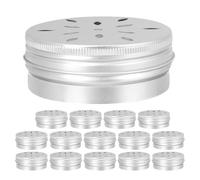 DECHOUS 15 Pièces Boîte de Dressage Olfactif Argenté en Aluminium | Conteneurs Percés à Couvercles Vissés, Réutilisables, pour Chiens de Travail et Entraînement Extérieur