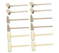 DECHOUS 15 pièces Jouets Marteaux Bois Mini Mallets pour Garçon Fille Bois Naturel Sécurisé Surface Polie sans Burrs pour Exercices de Motricité et Activités Manuelles Garçon Fille