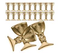 DECHOUS 150 Pièces Miniatures Coupes D'offrande Dorées en Plastique Vintage Décoratives pour Mariage Décoration Créative et Accessoires pour Mini-Maisons Réutilisable