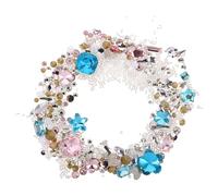 DECHOUS 2 Ensembles de pour Ongles 3D à Dos Plat Décorations Pailletées Cœur Rectangle Kit Nail Art DIY Pastel Rose Clair et Bleu Lac Accessoires Manucure Créatifs