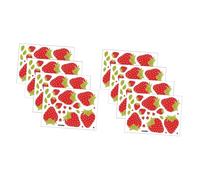 DECHOUS 2 Ensembles Sticker Mural Fraise Boire Décor Poisson Stickers Point Baies Petits Autocollants Bonbon À La Fraise Fraises Lyophilisées Bonbons Rose Amovible Pvc 8 Feuilles * 2