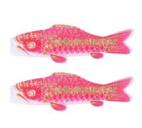 DECHOUS 2 pièces Banderole Carpe Japonaise Dorée Décoration Suspendue Extérieure pour Jardin et Patio Lot de Flags Poisson Vent pour Porche et Terrasse