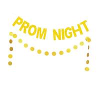 DECHOUS 2 pièces Bannière de Mariage Dorée Pailletée Prom Night Décoration Suspendue pour Fête Nuptiale Guirlande Festive pour Intérieurs et Extérieurs