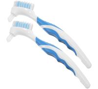 DECHOUS 2 pièces Brosse de Nettoyage Double-Face pour Coquille de Tortue Bleu Brosse Multifonctionnelle avec Poignée Ergonomique pour Terrarium et Aquarium Nettoyage des Écailles et