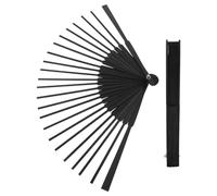DECHOUS 2 Pièces Cadre D’éventail Pliant en Bois, 25 Nervures, 21cm, Noir