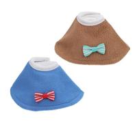 DECHOUS 2 pièces Collier de Protection Anti-picage pour Perroquet Collerette Respirante pour Guérison Couleur Bleu et Marron S Collier de Récupération pour Oiseaux de Compagnie