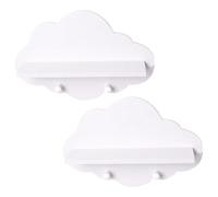 DECHOUS 2 pièces Étagère Murale Flottante Bois Forme Nuage Rangement Mural Cuisine et Salle de Bain Support Stable et Multifonction pour Décor Chambre