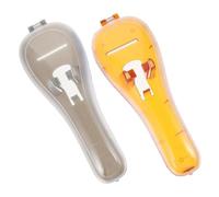 DECHOUS 2 pièces Étui de Rangement pour Rasoir Manuel Boîte de Protection Légère et Résistante pour Shaver Étui de Voyage Compact pour Rasoirs Coffret Sécurisé pour Homme Orange et Gris
